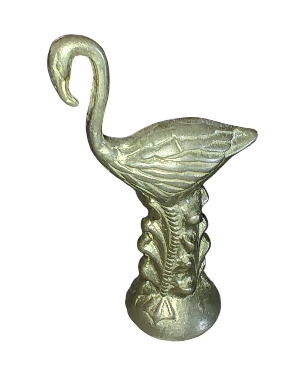 Vintage Mid Century Modern Brass Gold Tone Flamingo/Swan Table Decor